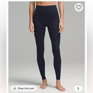 Lululemon Align High-Rise Ribbed Pant 25" (True Navy)